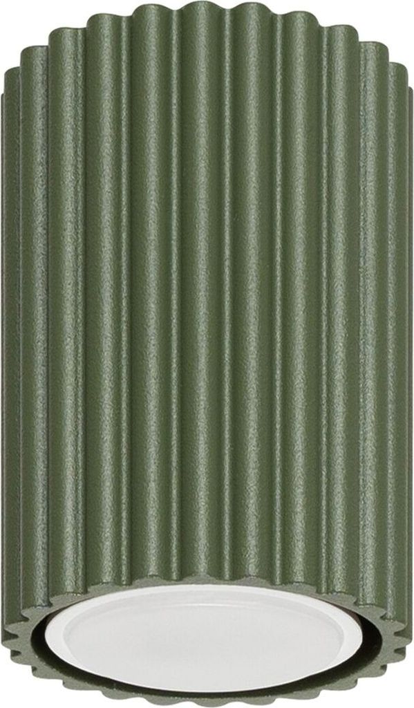 Spot Lampe Decke Aluminium GU10 rund Ø 6,5 cm Aufputz Olivgrün Modern Deckenleuchte