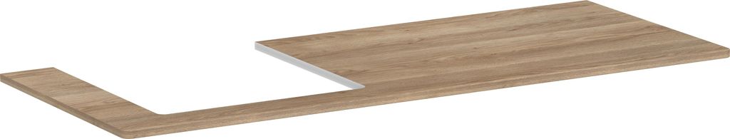 hansgrohe Xelu Q Konsole mit Ausschnitt links, 1360x550, für Aufsatzwaschtisch, geschliffen, 54097230