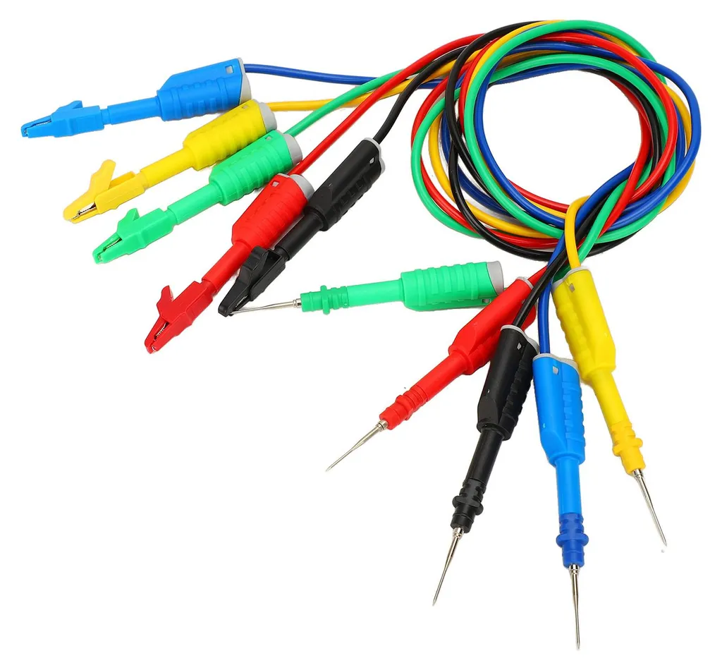 Pointes de test silicone empilables avec pinces et broches à fourche - 10