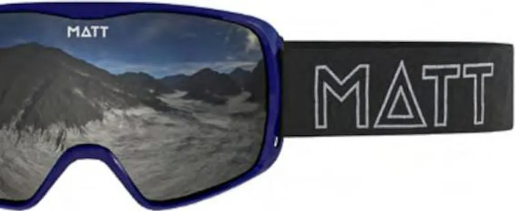 MATT Lunettes de Ski Masque Compact Stripedot Bleu et Noir Sport
