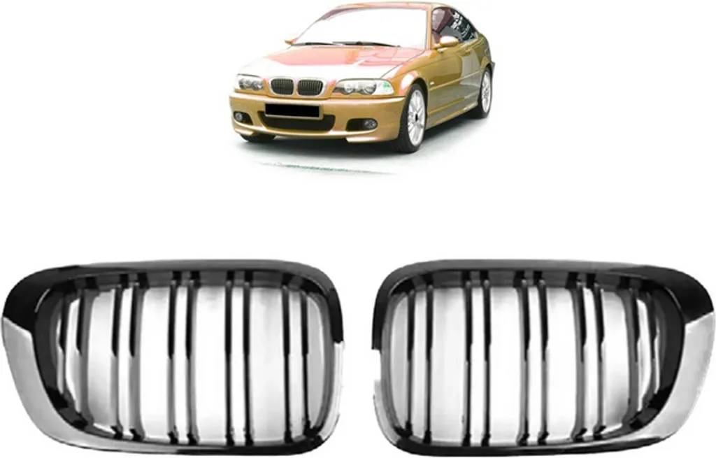 Rénover la Face Avant BMW E46 avec cette Calandre Noir Brillant Double