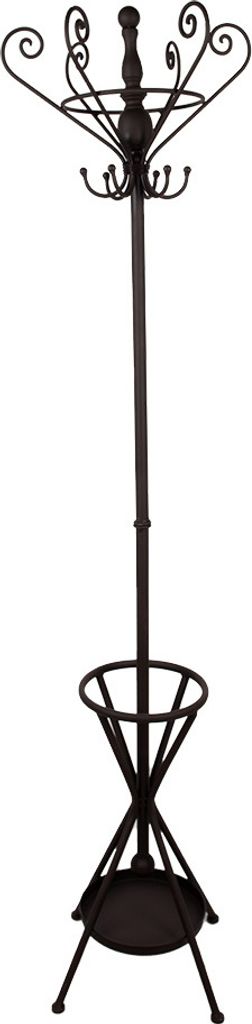 Clayre & Eef Stehgarderobe 180 cm Braun Eisen Produktbild 