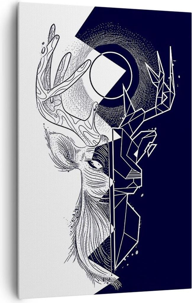 Bild auf Leinwand - Leinwandbild - Einteilig - Abstraktion modern - 80x120cm - Wand Bild - Wanddeko - Wandbilder - Leinwanddruck - Wanddekoration -...