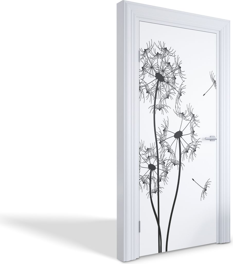 Wandtattoos Türen Selbstklebende Wandsticker Türtapeten - Löwenzahn im Wind - 95 x 205 cm