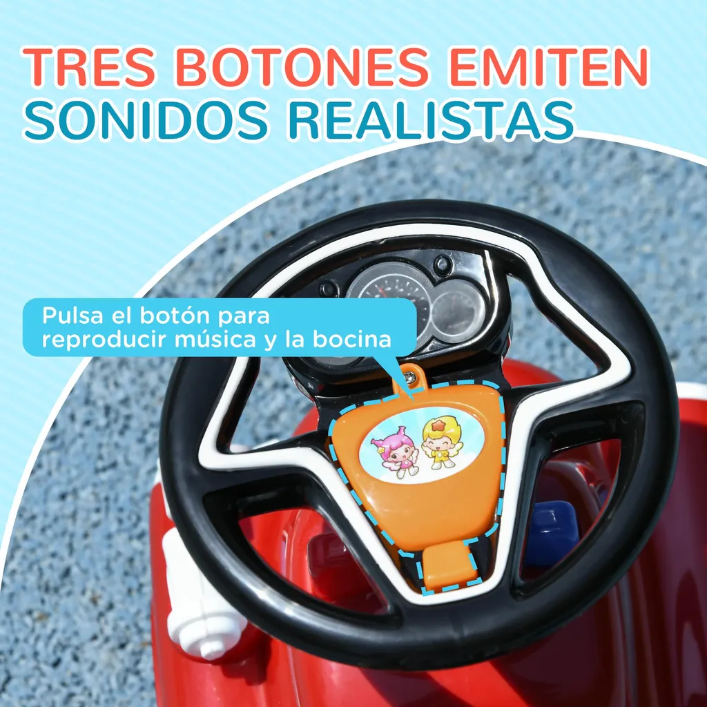 Jouet de conduite rouge interactif avec sons réalistes et châssis solide - 5
