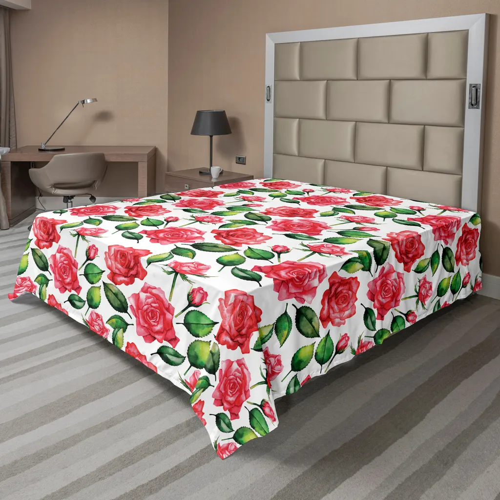 Lenzuolo ABAKUHAUS Rose 260x228 cm - Freschezza Acquerello Decorativa