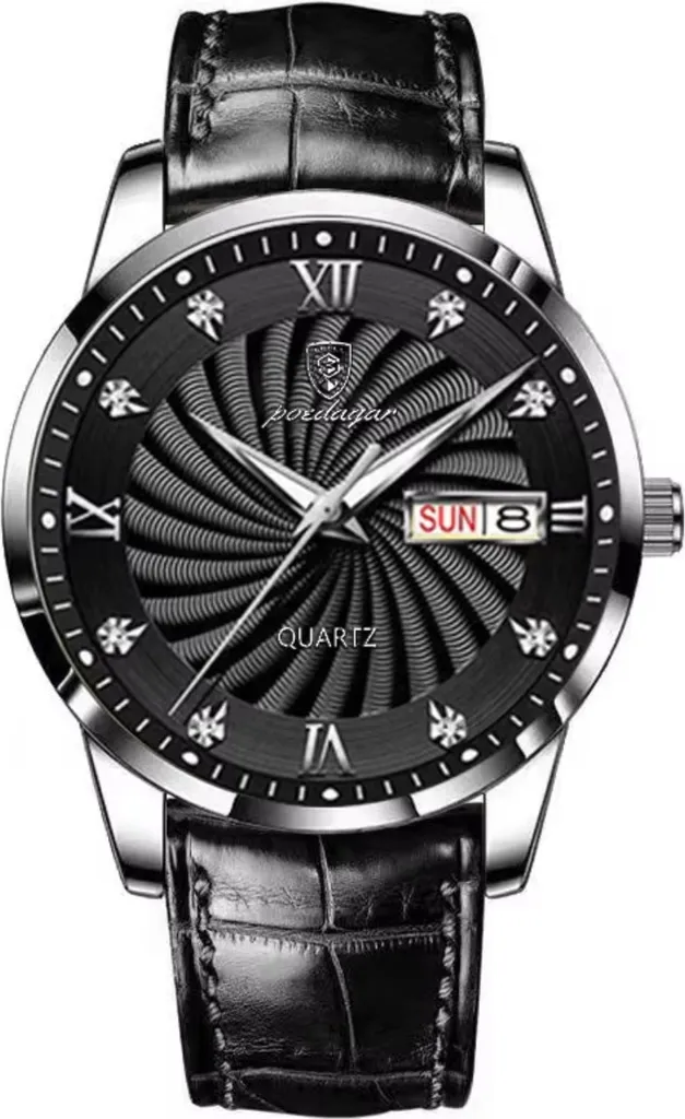 Montre POEDAGAR King Noire KP35023 - Élégance et Durabilité Masculine