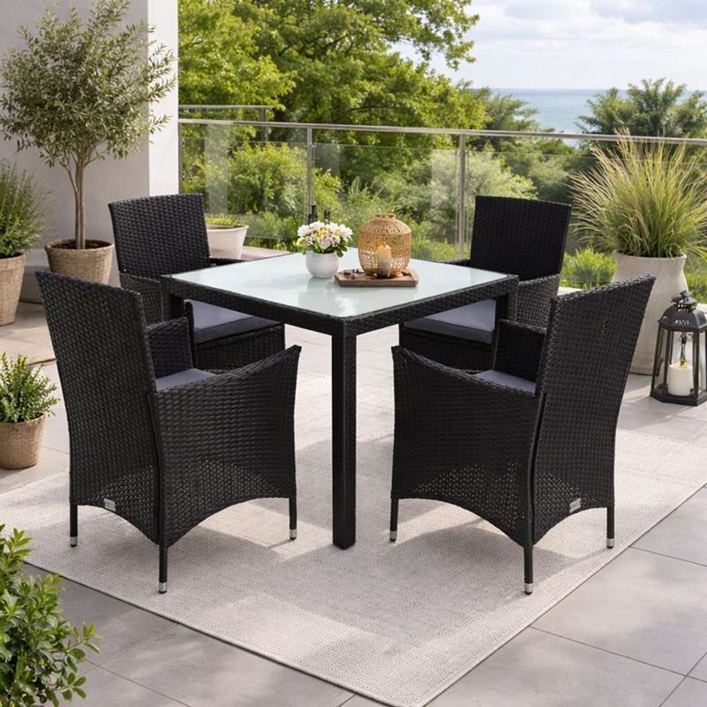Polyrattan Sitzgruppe Gartenmöbel Set Rattan Gartenset Produktbild 