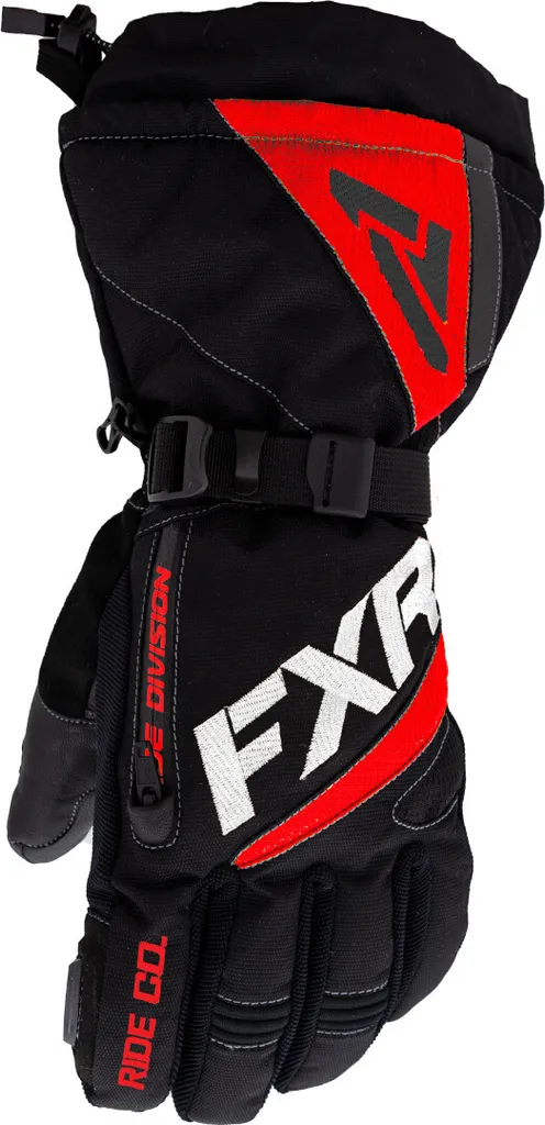 Gants FXR Fuel Noir et Rouge 2XL pour Motoneige - Protection Active