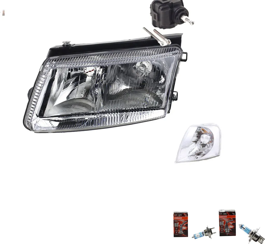 Proiettore Sinistro Johns per VW Passat 3B 97-00 + Osram Laser +150%