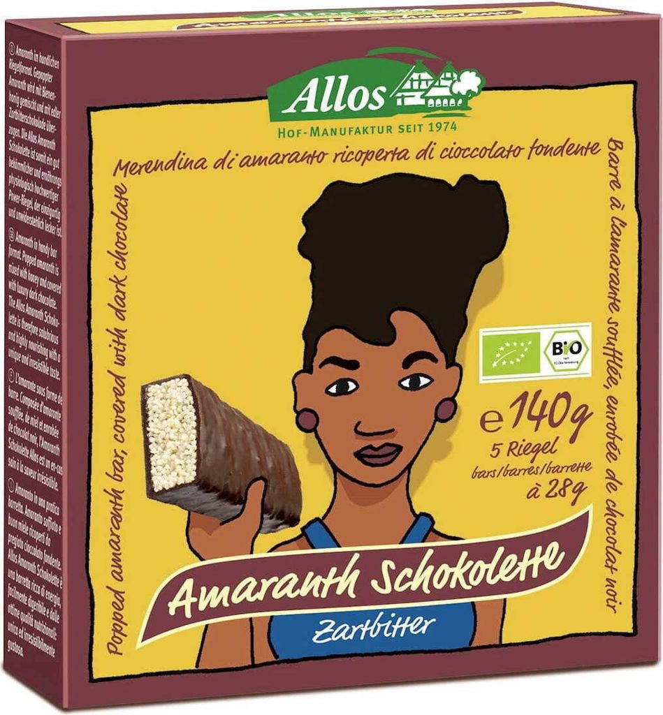 Chocolette à l'amarante - Noir 5x28g Image du produit 