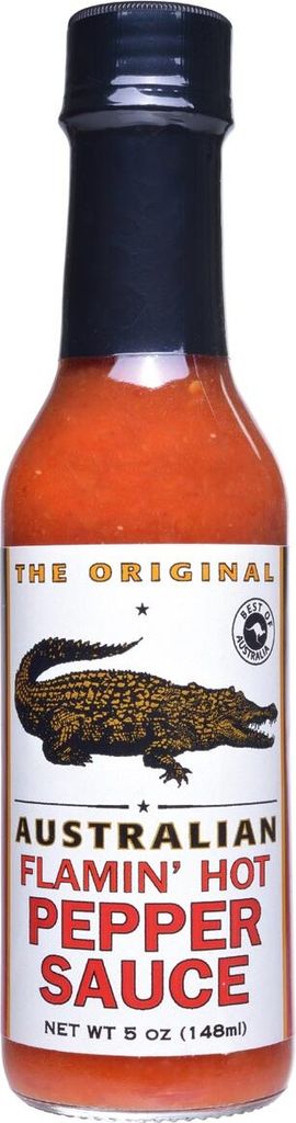 The Original Australian Flamin Hot Pepper Sauce 148ml mit Pfeffer & Chili