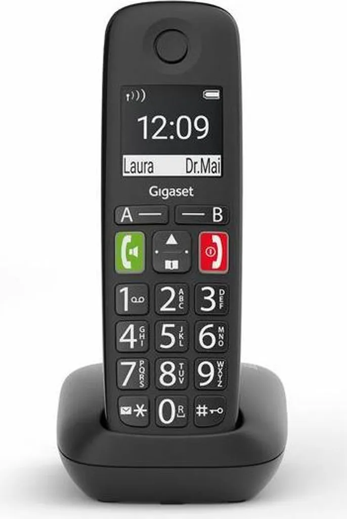 Gigaset E290 Téléphone Fixe Analogique DECT avec Large Écran Noir - 2