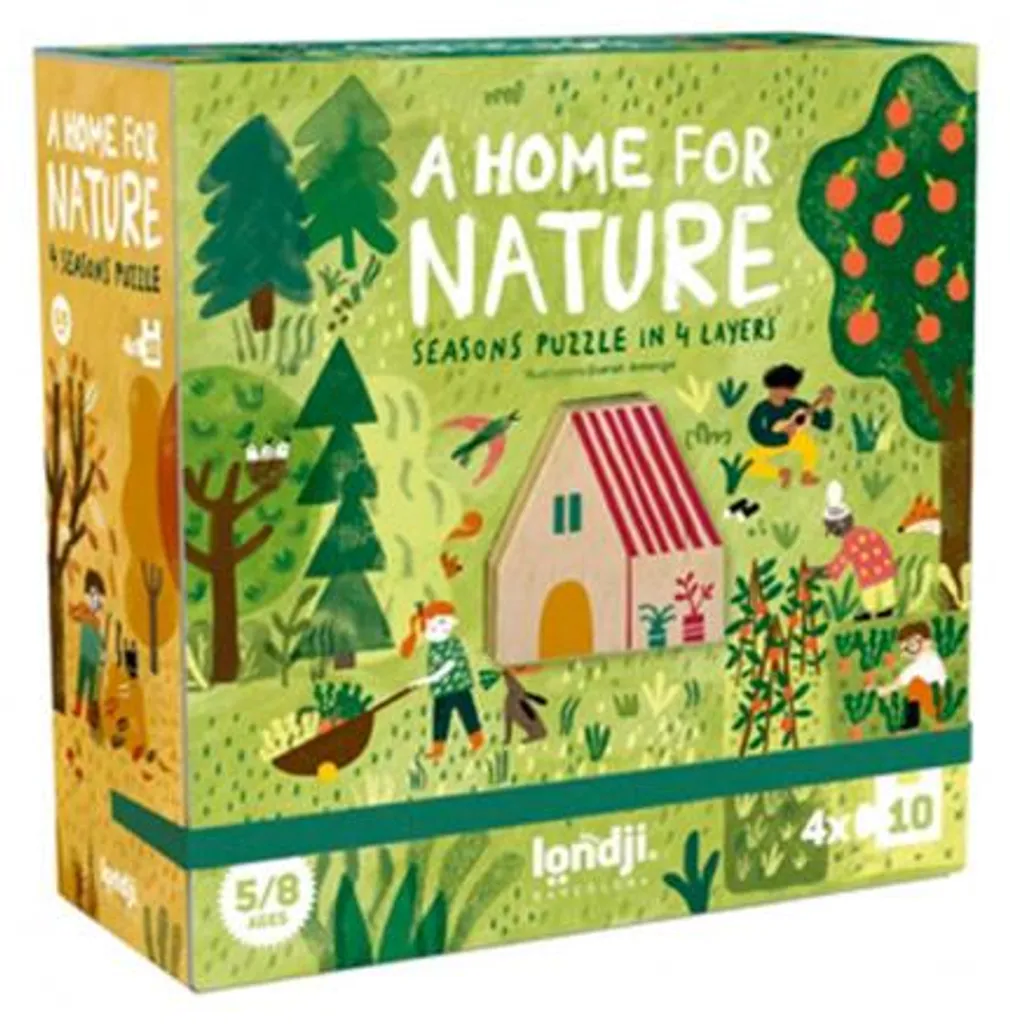 Puzzle Enfant 4 Saisons Londji - Grand Puzzle Illustré de 36 Pièces