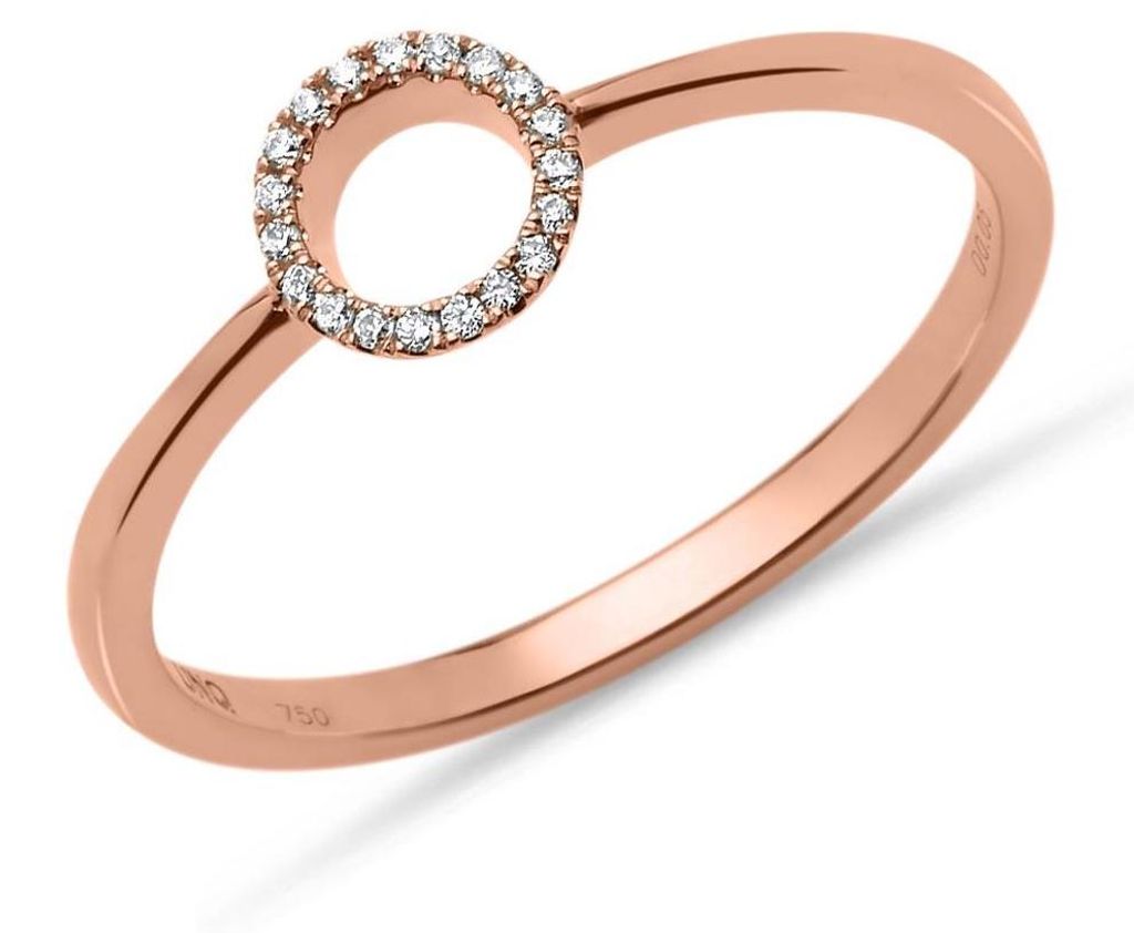 Diamantring roségold 0,05 ct. DR0072