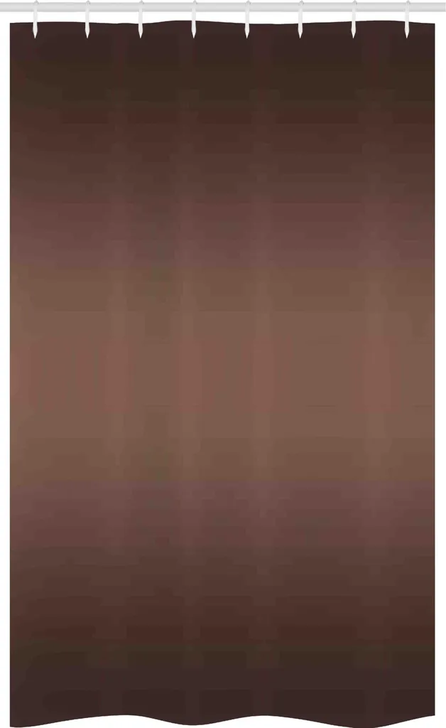 ABAKUHAUS Tenda da doccia stretta Ombre, Digital Brown Room, set decorativo per bagno in tessuto con ganci, 120 x 180 cm, marrone - 1