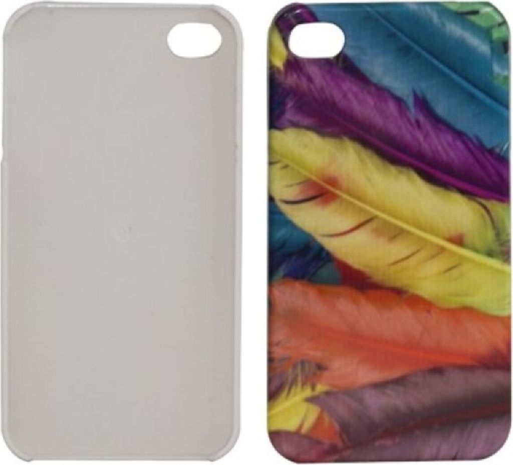 Schutzhülle Hard Case Hülle für Handy iPhone 4 / 4s Federn