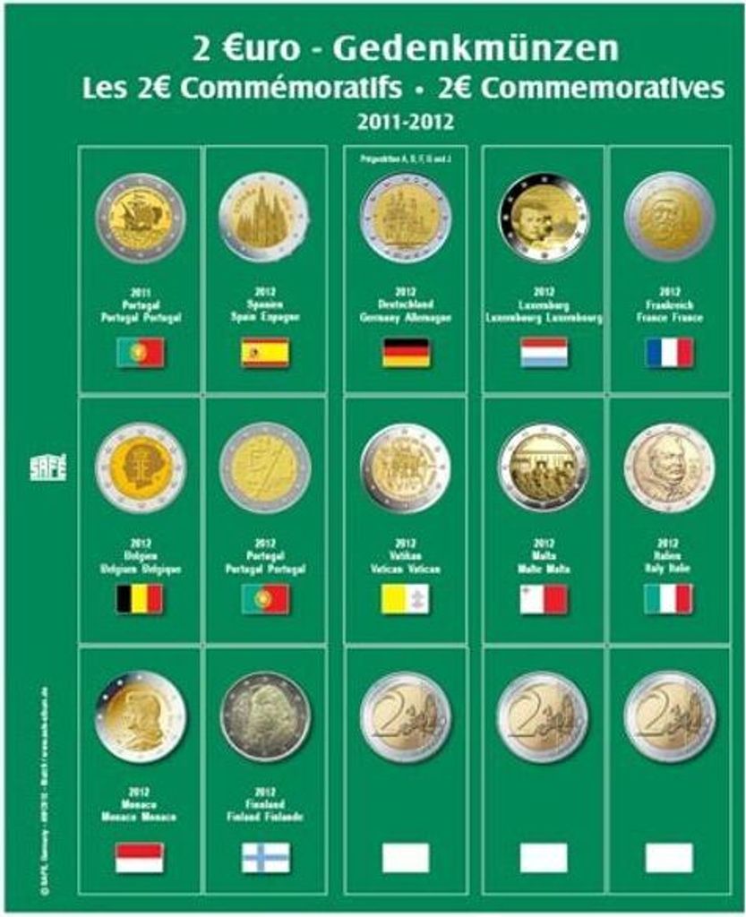 SAFE 7341-10 Premium Münzblatt für 2 Euro des Jahres 2013