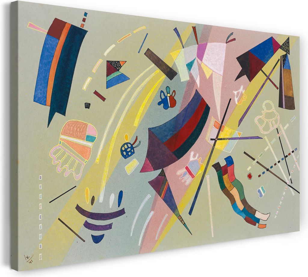 Leinwandbild (100x70cm): Wassily Kandinsky - SANS TITRE, echter Holz-Keilrahmen inkl. Aufhänger, handgefertigt in Deutschland