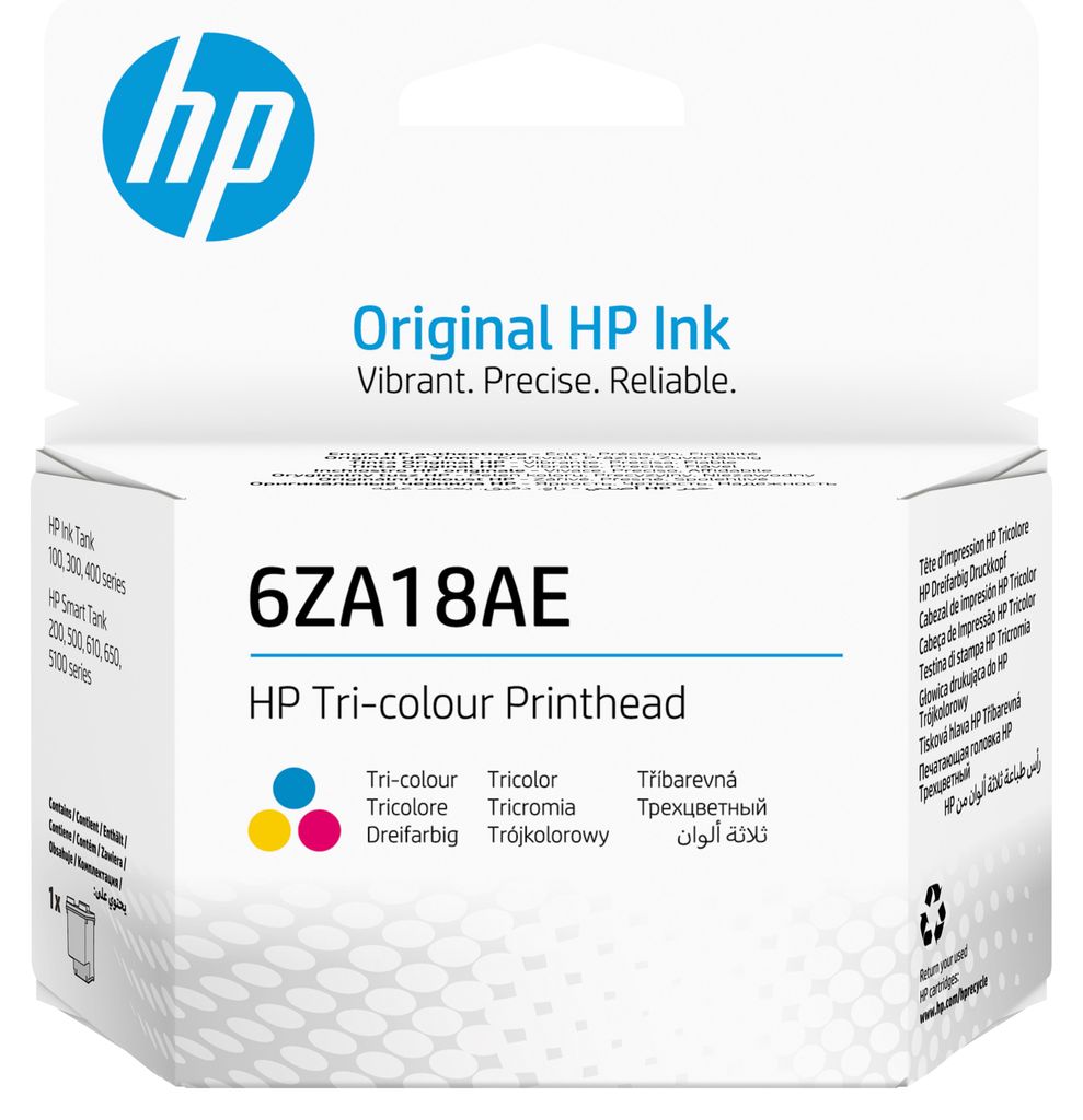 HP Trojfarebná tlačová hlava 6ZA18AE, Tlačové hlavy HP GT Obrázok produktu 