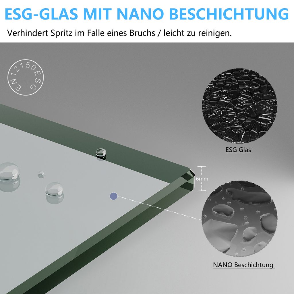 IMPTS Duschkabine 80x80cm Viertelkreis Duschabtrennung Rund Produktbild 4
