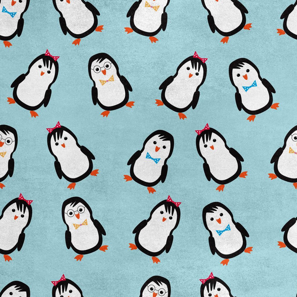 Royal Samt Stoff Polyester Zum Nähen - Motiv Pinguine