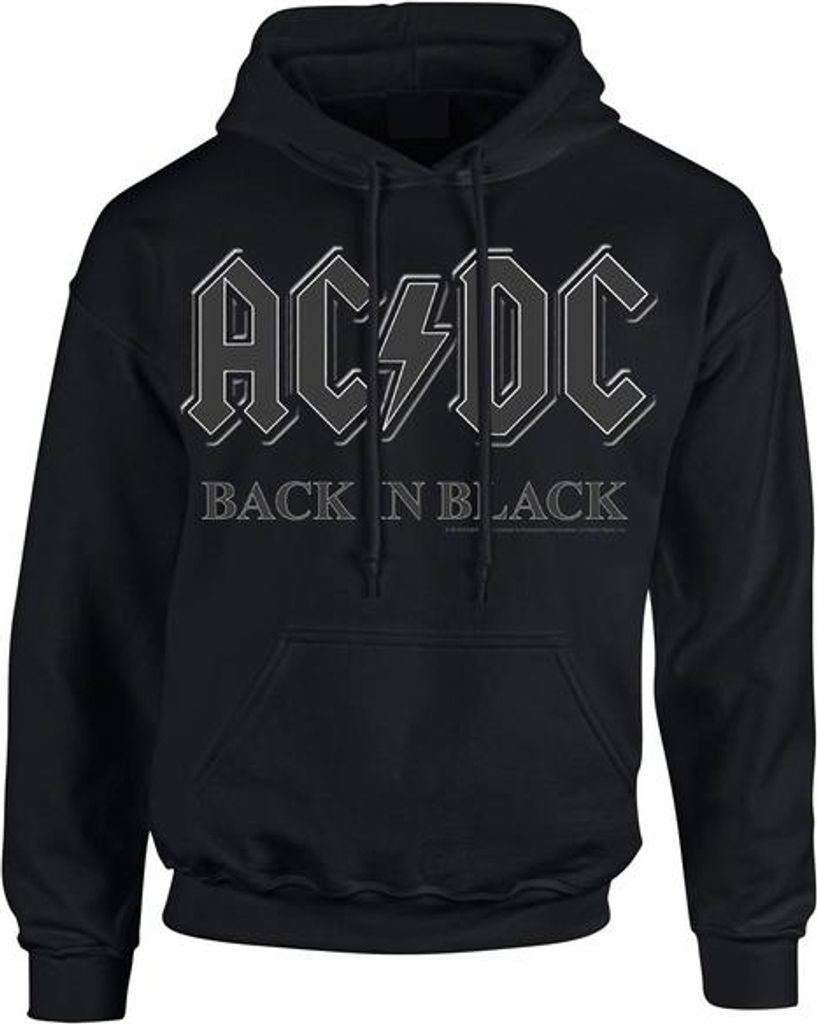 Ac/Dc Back In Black Mens Hoodie Kapuzenpullover