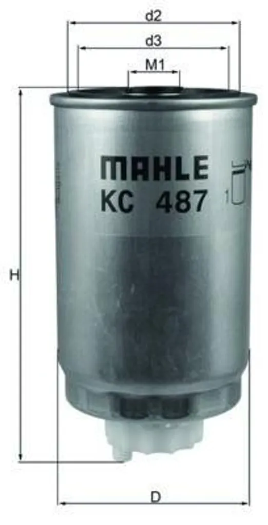 Filtre à gazole adaptable FIAT Freemont 345 : KNECHT KC 487 à visser