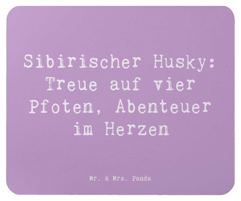 Mr. & Mrs. Panda Mauspad Spruch Sibirischer Husky - Lavendeltraum - Geschenk, Hundeliebhaber, Mouse Pad, Hunderasse, Hunderassen, Abenteuerlust, Si...