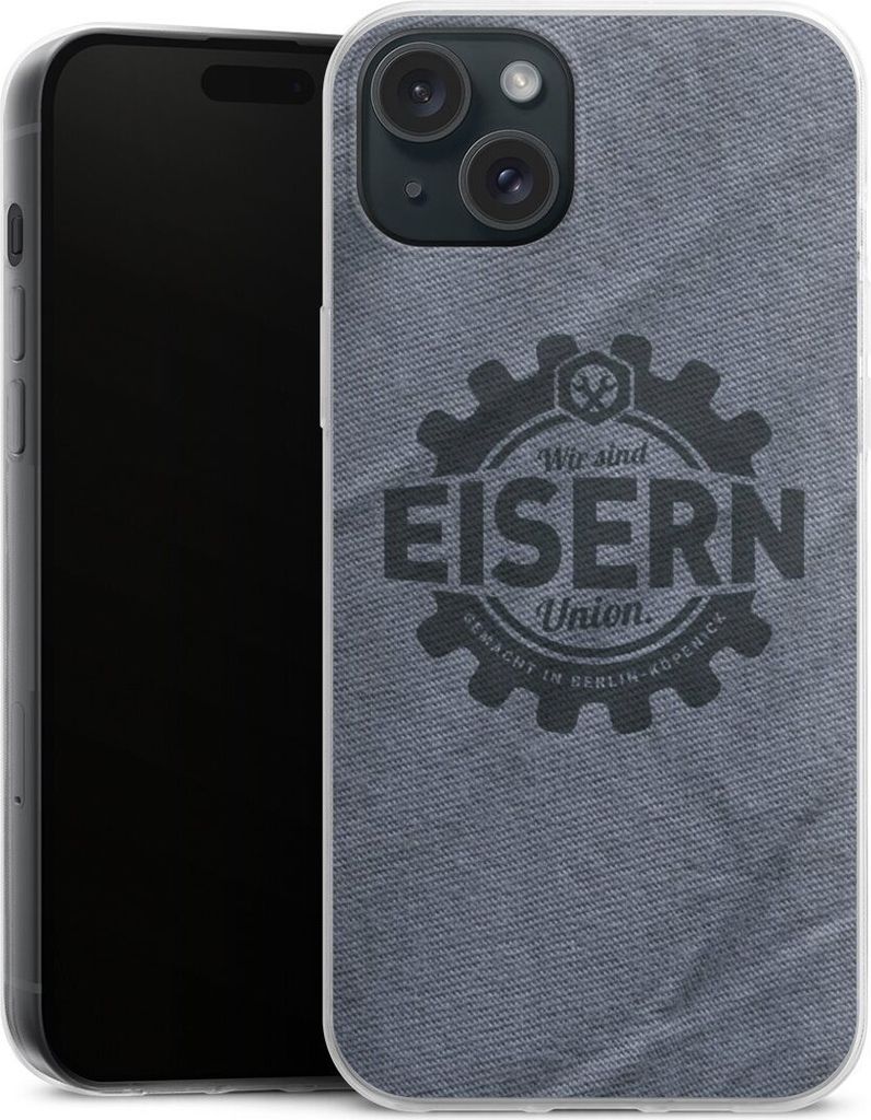 DeinDesign Slim Hülle für Apple iPhone 15 Plus Silikon Case Ultra Dünn Handyhülle 1. FC Union Berlin FCU Offizielles Lizenzprodukt