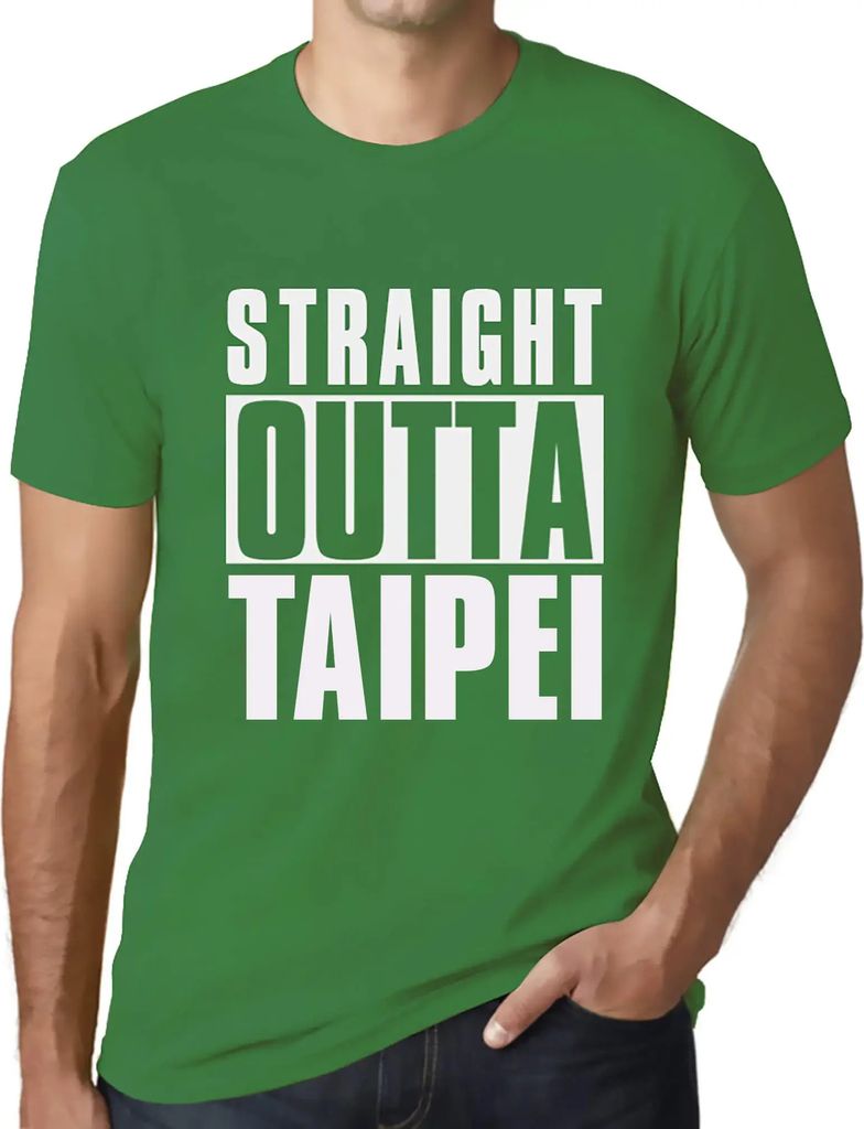 Herren Grafik T-Shirt Direkt aus Taipeh – Straight Outta Taipei – Öko-Verantwortlich Vintage Jahrgang Kurzarm Lustige Druck Geburtstag Geschen...