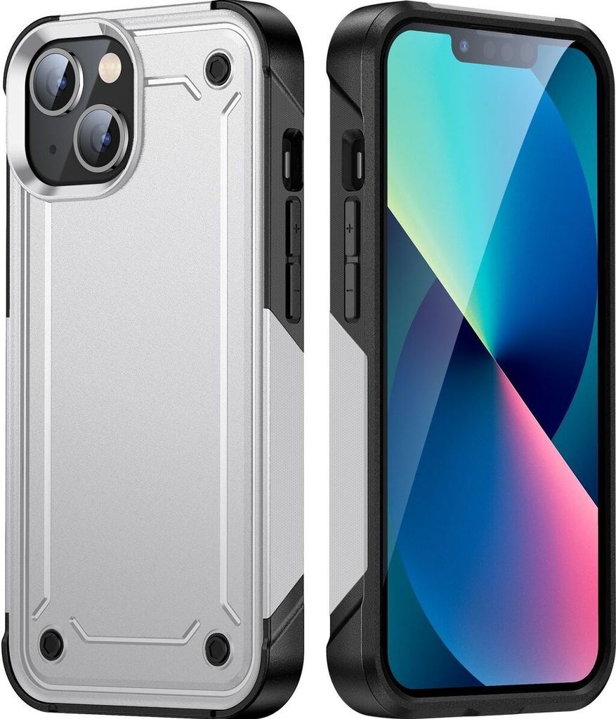Mobigear Slim Armor iPhone 14 Hülle Hardcase Backcover Stoßfest - Weiß