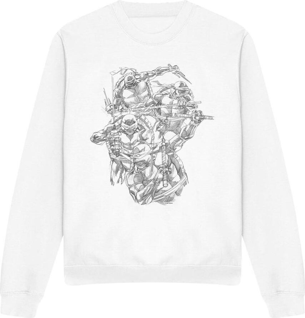 Teenage Mutant Ninja Turtles - "Shinobis" Sweatshirt für Herren/Damen Uni TV12754 (S) (Weiß)