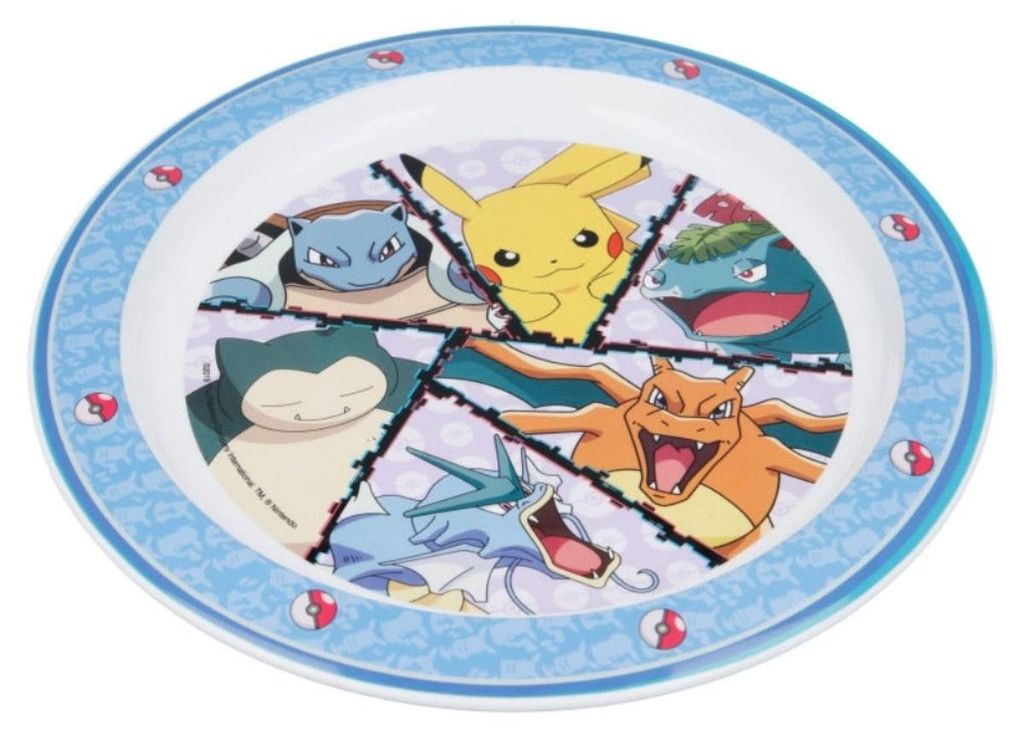 Pokemon Plastik-Teller Kunststoffset für Kinder