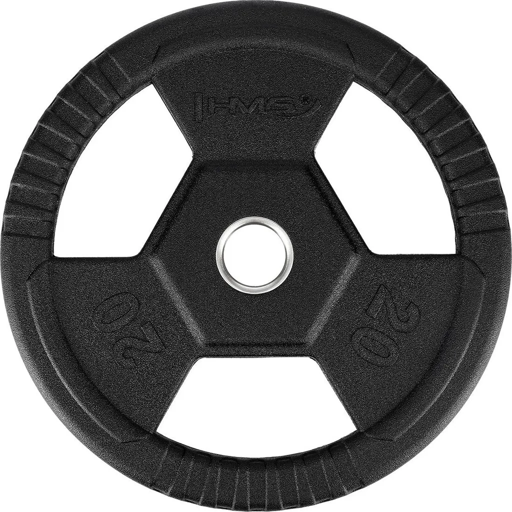 Disque de poids 20 kg noir olympique pour corriger votre équilibre