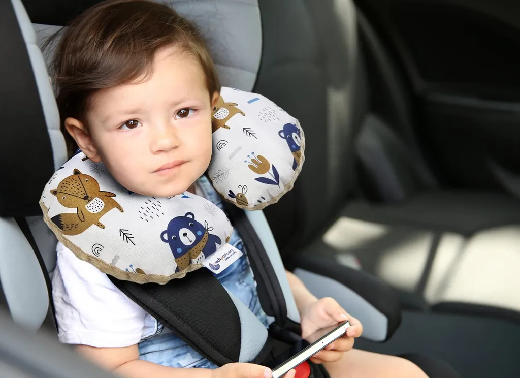 Coussin cervical voyage bébé pour poussette et siège auto Boho Animals - 5