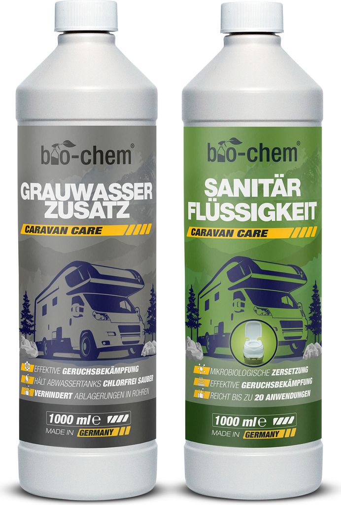 2-teiliges Campingtoiletten-Set – Bio Sanitärflüssigkeit 1 Produktbild 