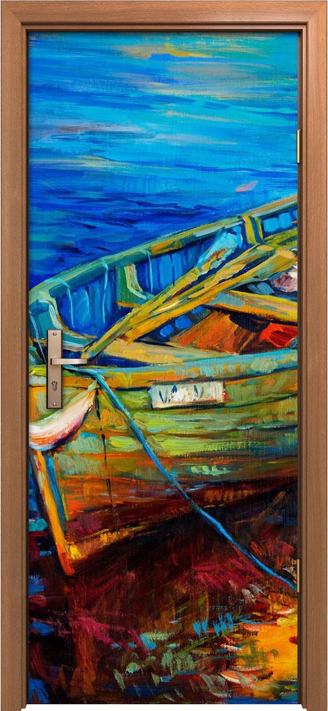 Türposter 80x200 cm Türaufkleber Türtapete Türfolie Klebefolie Ozean Boot Wasser Landschafts Segeln