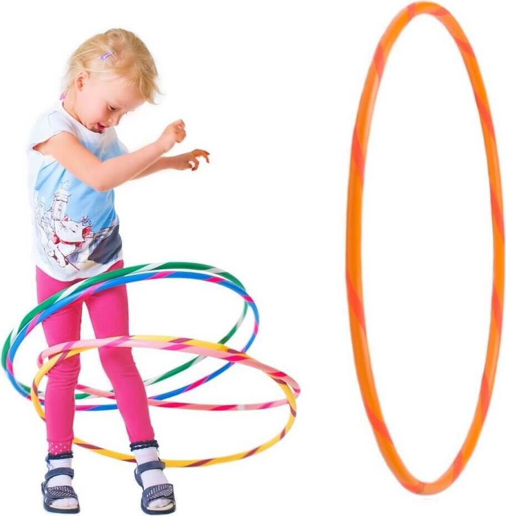 Bunter Kinder Hula Hoop für kleine Profis, Ø60cm, Orange-Orange