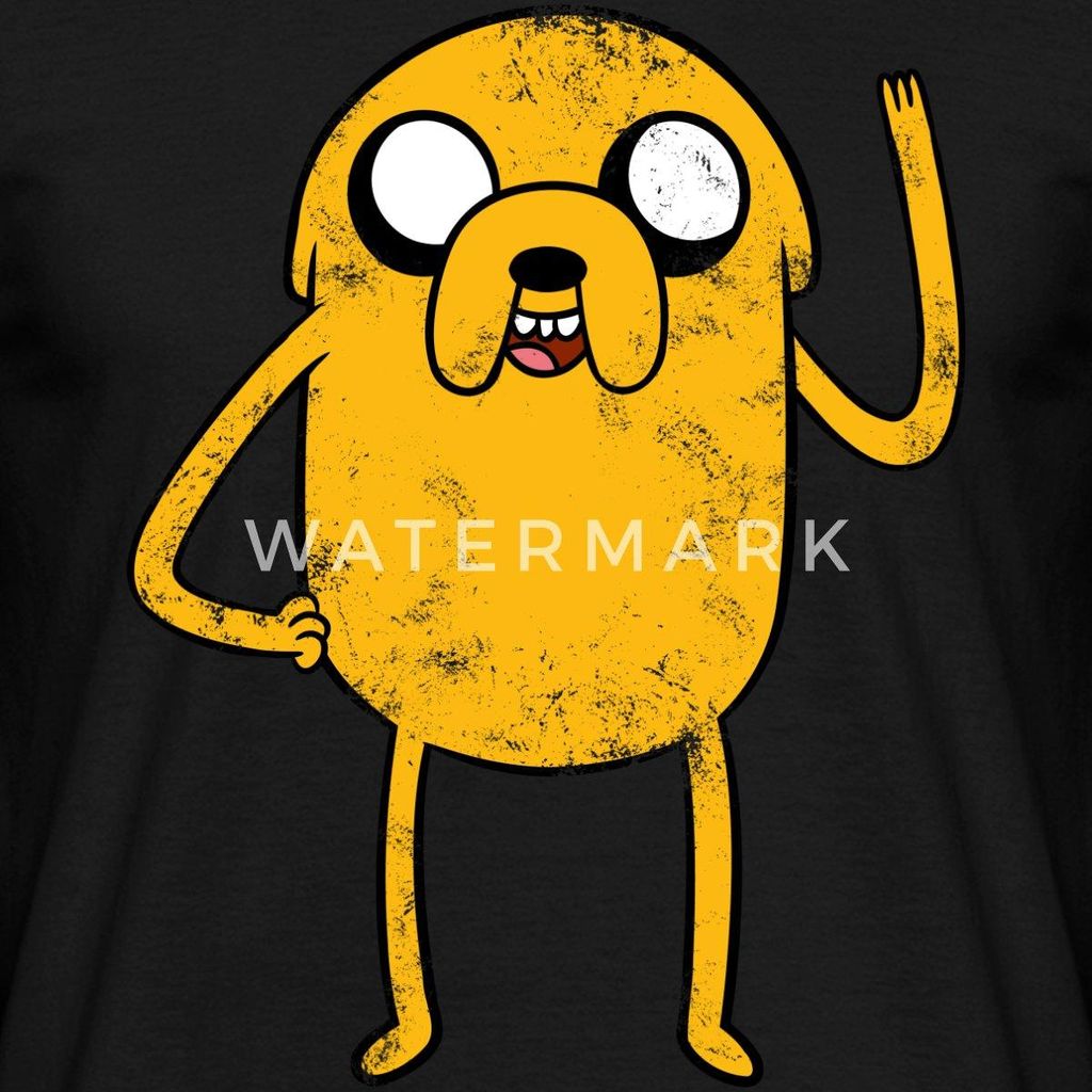 Spreadshirt Adventure Time Mit Finn Und Jake Vintage Jake Männer T-Shirt, XL, Schwarz