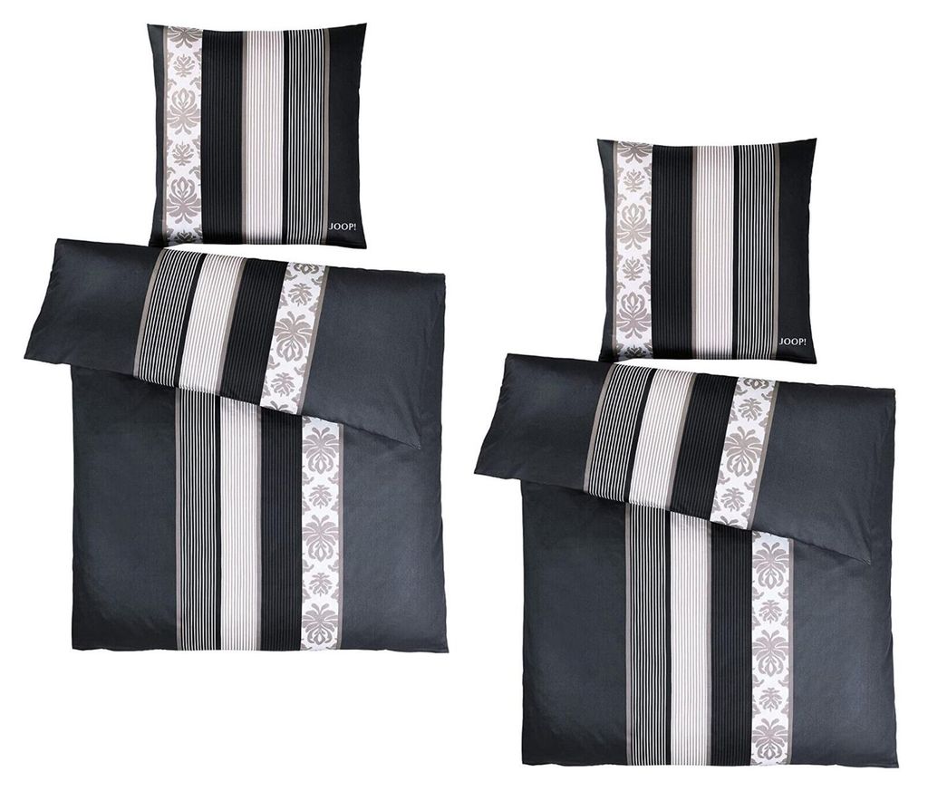 4 tlg JOOP! Satin Bettwäsche Ornament Stripes 4022-9 Produktbild 