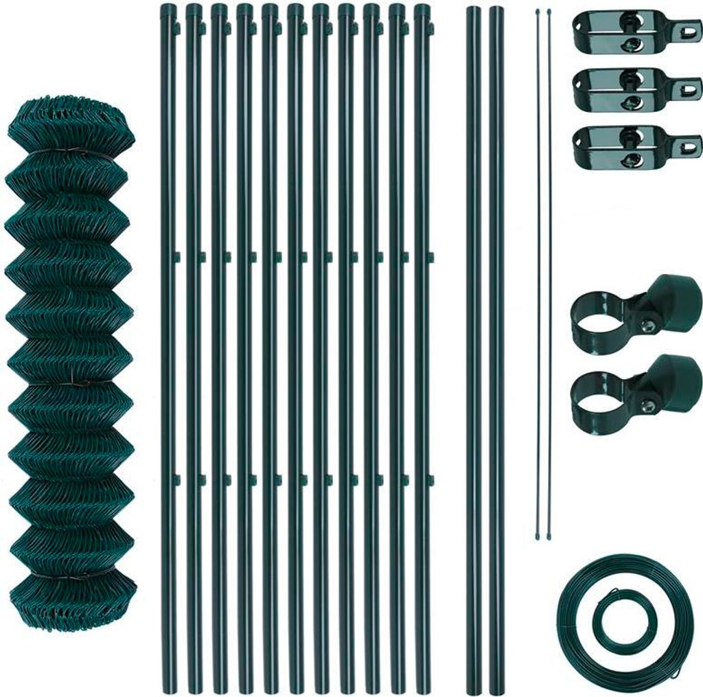 Maschendrahtzaun Gartenzaunset 1,25 x 25 m Gartenzaun Produktbild 