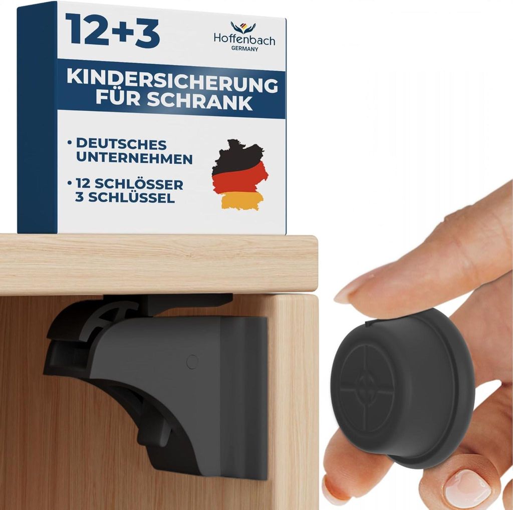 Sécurité enfant magnétique sans perçage avec 12 serrures + Image du produit 