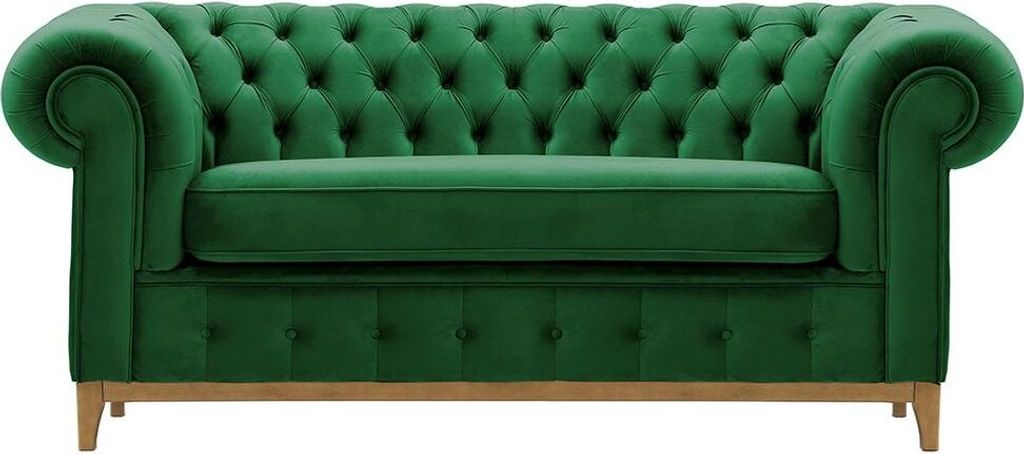 SLF24 - Zweisitzer-Sofa Chesterfield Grand - dunkelgrün - Velluto 10