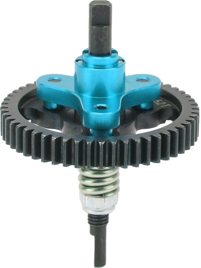 Differential-Slipper-Kupplung, 52 Zähne, hohl, stabil, RC-Car-Upgrade-Teile für Traxxas Slash 2WD 1/10 Autos, Blau