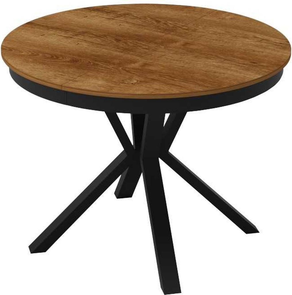 Luxus Esstisch Braun Runder Tisch Esszimmer Holz Design Tische 100 cm