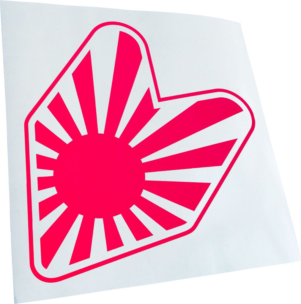 Kiwistar - Autoaufkleber - neonpink - 30 x 30 cm - JDM Japan Fahrer - Heckscheibenaufkleber - Aufkleber für Auto Kfz Fahrrad, LKW, Truck Mofa