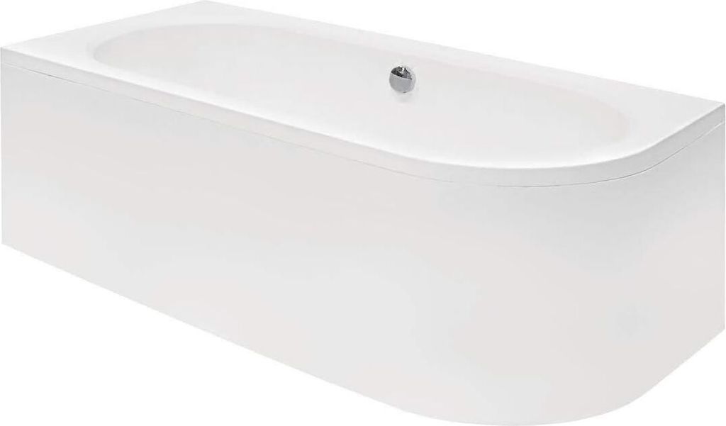 VBChome Badewanne 170x80cm Freistehend - Acryl Badewanne Mit Überlauf & Siphon