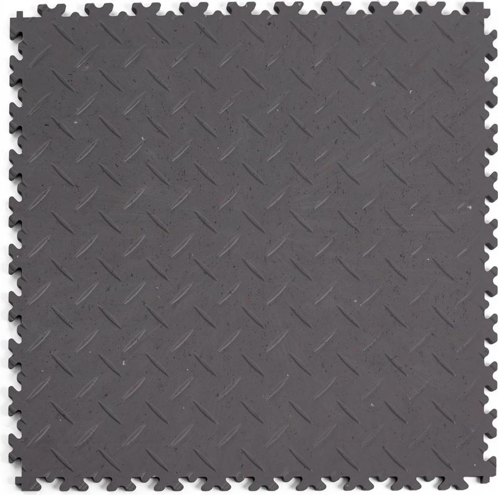 PVC-Fliesen Mosolut Machine Industrial+ Diamant, ECO, grau, 51x51 cm, MSMC058