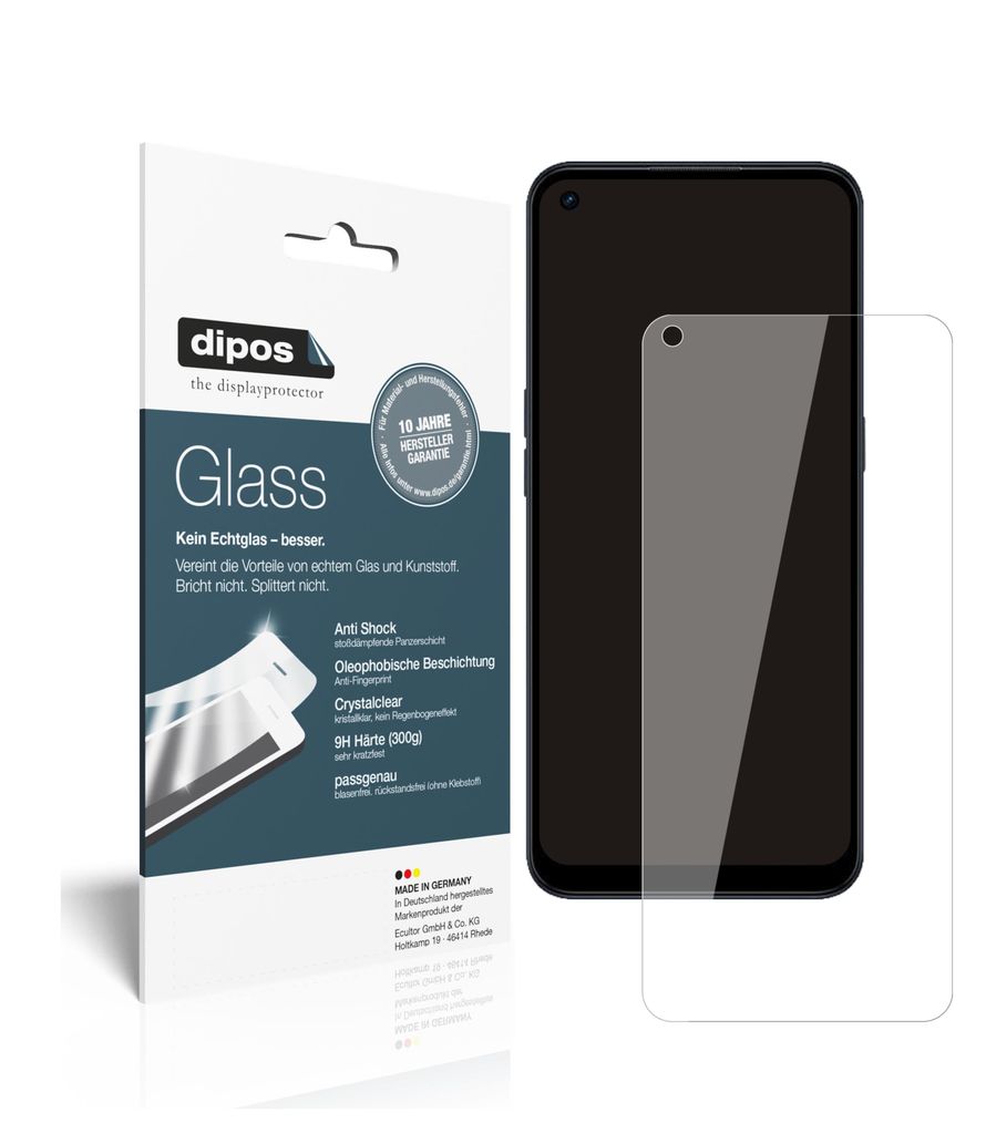2x Schutzfolie für Oppo A53 5G - Anti-Shock 9H Folie dipos Glass Kunststoffglas